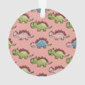 Zachte naadloze dinosauruspatroon ornament (achterkant)