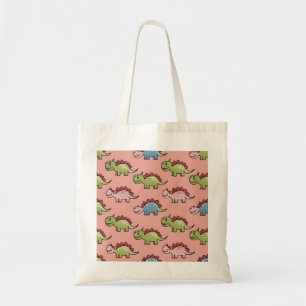 Zachte naadloze dinosauruspatroon tote bag