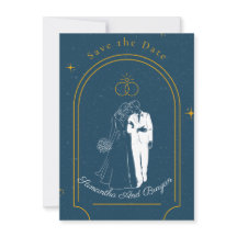 Zachte Nacht Romantiek, Trouw Save the Date Kaart