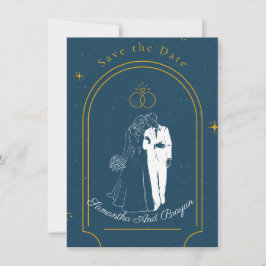 Zachte Nacht Romantiek, Trouw Save the Date Kaart
