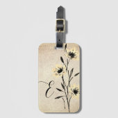 Zachte namaakleren bloem met Monogram Bagagelabel (Voorkant (verticaal))
