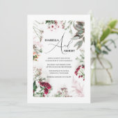 Zachte natuurlijke bruiloft uitnodiging (Staand voorkant)