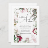 Zachte natuurlijke bruiloft uitnodiging (Voorkant / Achterkant)