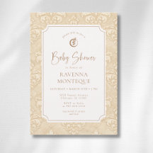 Zachte Natuurlijke Bruine Ornament Gouden Blad Bab