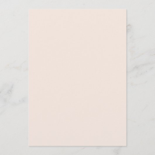 Zachte Natuurlijke Pastel Beige Bruiloft Menu (Achterkant)