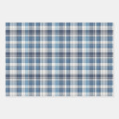 Zachte Navy, Blauw & Wit Plaid Inpakpapier Vel (Voorkant 3)