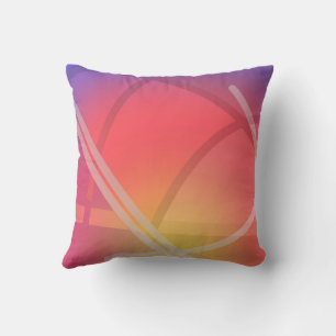 Zachte Neon Gelaagde Abstracte Ontwerp Kussen