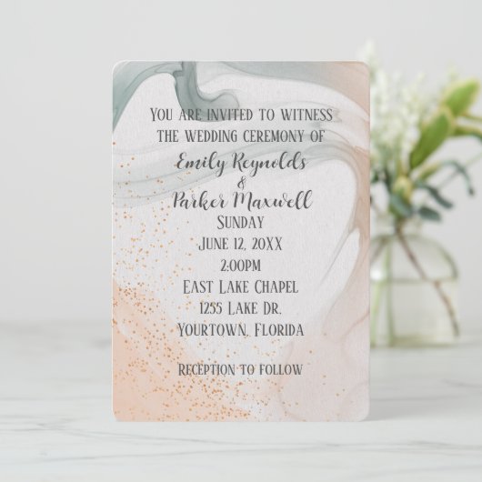 Zachte neutrale abstracte ontwerp  kaart (Staand voorkant)