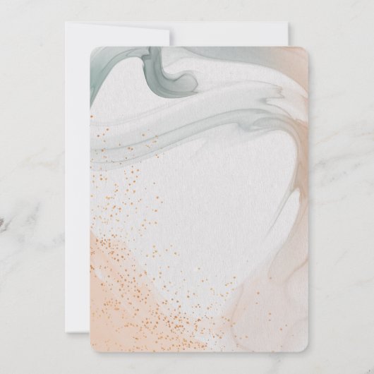 Zachte neutrale abstracte ontwerp kaart (Achterkant)