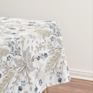 Zachte Neutrale Boho Bloemige Botanische Lente Pat Tafelkleed