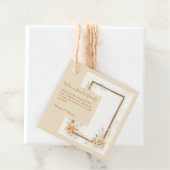 Zachte neutrale botanische bruiloft bedankjes labels (In situ)