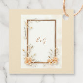 Zachte neutrale botanische bruiloft bedankjes labels (Achterkant)