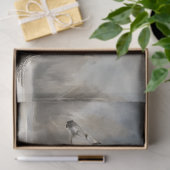 Zachte neutrale hengsten met bergen decoupage tissuepapier (Geschenk)