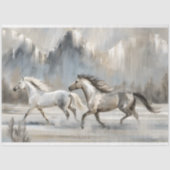 Zachte neutrale hengsten met bergen decoupage tissuepapier (Voorkant)