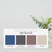 Zachte Neutrale kleurenpaletstaalkaart Kaart (Staand voorkant)