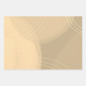 Zachte neutrale lijnen kleurrijke retro Earthy Gif Inpakpapier Vel (Voorkant 2)