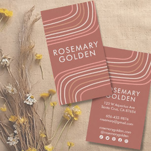 Zachte neutrale lijnen minimalistisch eenvoudige e visitekaartje