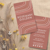 Zachte neutrale lijnen minimalistisch eenvoudige e visitekaartje