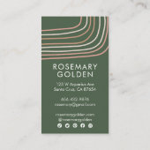 Zachte neutrale lijnen minimalistisch eenvoudige e visitekaartje (Achterkant)