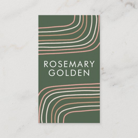 Zachte neutrale lijnen minimalistisch eenvoudige e visitekaartje (Voorkant)