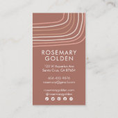 Zachte neutrale lijnen minimalistisch eenvoudige e visitekaartje (Achterkant)