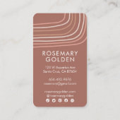 Zachte neutrale lijnen minimalistisch eenvoudige e visitekaartje (Achterkant)