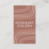 Zachte neutrale lijnen minimalistisch eenvoudige e visitekaartje (Voorkant)