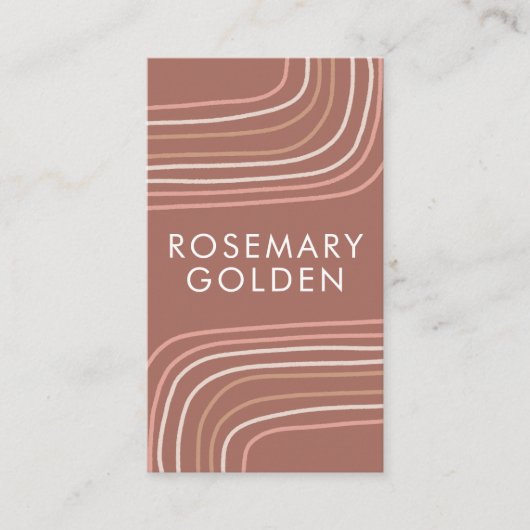 Zachte neutrale lijnen minimalistisch eenvoudige e visitekaartje (Voorkant)