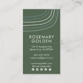 Zachte neutrale lijnen minimalistisch eenvoudige e visitekaartje (Achterkant)