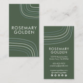 Zachte neutrale lijnen minimalistisch eenvoudige e visitekaartje (Voorkant / Achterkant)