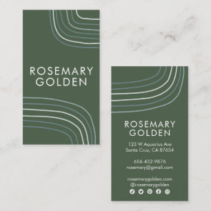 Zachte neutrale lijnen minimalistisch eenvoudige e visitekaartje