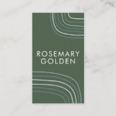 Zachte neutrale lijnen minimalistisch eenvoudige e visitekaartje (Voorkant)