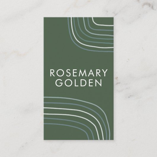 Zachte neutrale lijnen minimalistisch eenvoudige e visitekaartje (Voorkant)