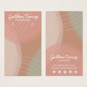 Zachte Neutrale Oorstopkaart voor juwelen Ketting Visitekaartje