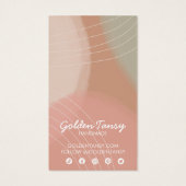 Zachte Neutrale Oorstopkaart voor juwelen Ketting Visitekaartje (Achterkant)