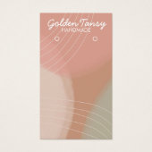 Zachte Neutrale Oorstopkaart voor juwelen Ketting Visitekaartje (Voorkant)