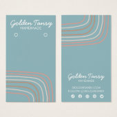 Zachte Neutrale Oorstopkaart voor juwelen Ketting Visitekaartje (Voorkant /achterkant)