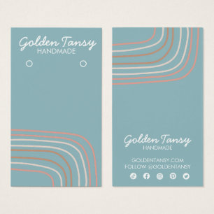 Zachte Neutrale Oorstopkaart voor juwelen Ketting Visitekaartje