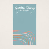 Zachte Neutrale Oorstopkaart voor juwelen Ketting Visitekaartje (Voorkant)