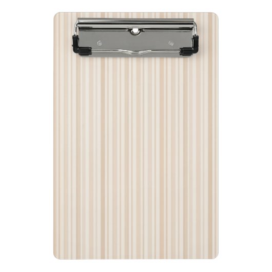 Zachte neutrale streeppatroon mini klembord (Voorkant)