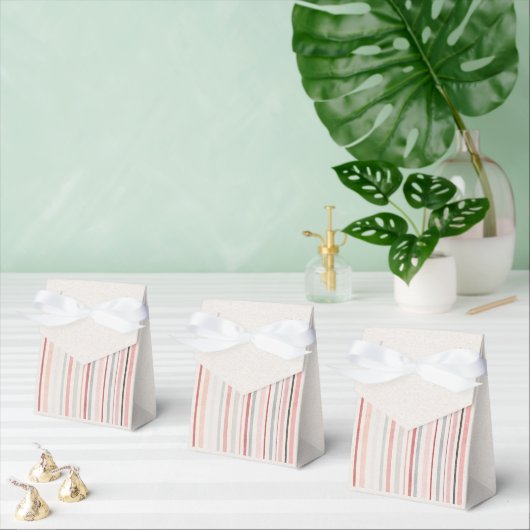 Zachte Neutrale Strepen Favoriet Doos Bedankdoosjes (Meervoudige)