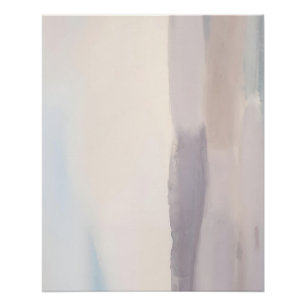 Zachte Neutrale Waterverf Abstract in Pasteltinten Perfect Poster