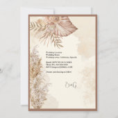 Zachte Neutrals voor elegante trouwfeesten Kaart (Achterkant)