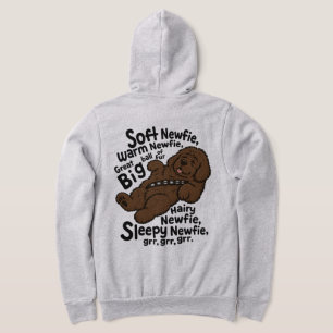 Zachte Newfie gedicht (Bruine newfie) Hoodie