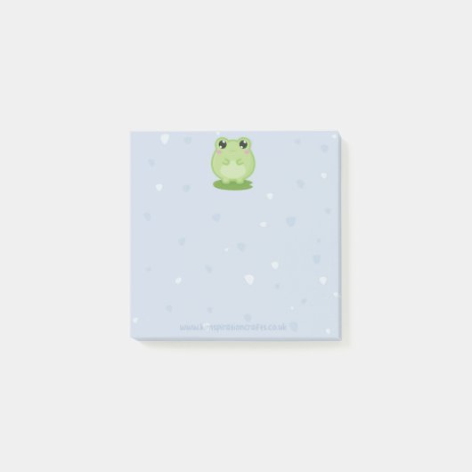Zachte notitieblokjes met kikker, schoolspullen vo post-it® notes (Voorkant)