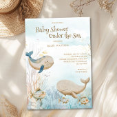 Zachte oceaanneutraal onder het Zeeen Baby shower Kaart