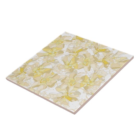 Zachte oleander bloemen tegeltje (Zijkant)