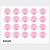 Zachte Olifant Baby Shower Bedankt Sticker (Vel)