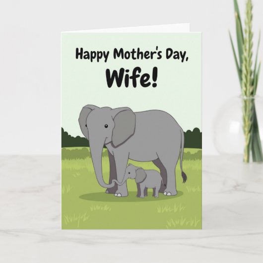 Zachte Olifant Liefde Kunstkaart Kaart (Voorkant)