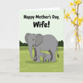 Zachte Olifant Liefde Kunstkaart Kaart (Gele Bloem)